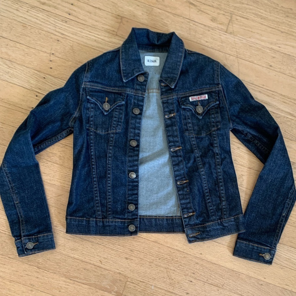 Hudson girls large Jean jacket with flap pockets